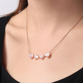 Rose gold magnetic heart chain