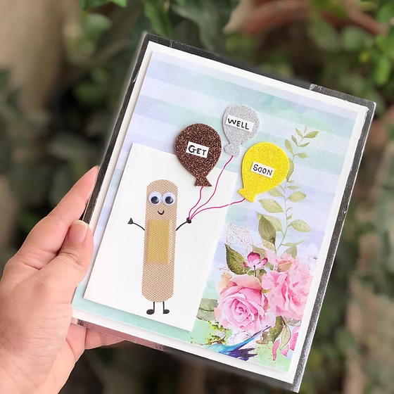 ‘Get well soon’ greeting card